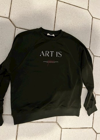 İthal etiketi kesik sweatshirt - Görsel 4