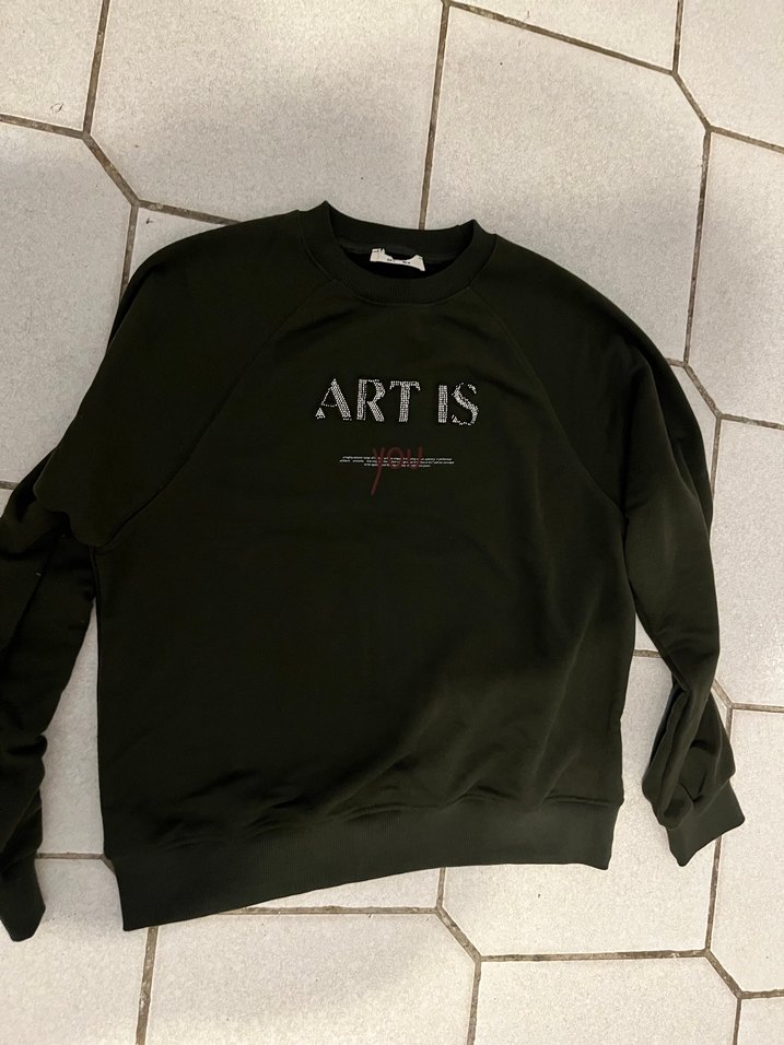 İthal etiketi kesik sweatshirt - Görsel 4