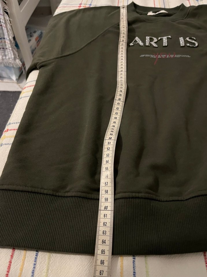 İthal etiketi kesik sweatshirt - Görsel 5