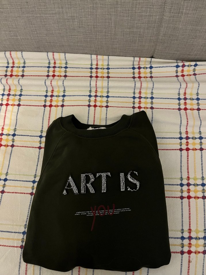 İthal etiketi kesik sweatshirt - Görsel 2