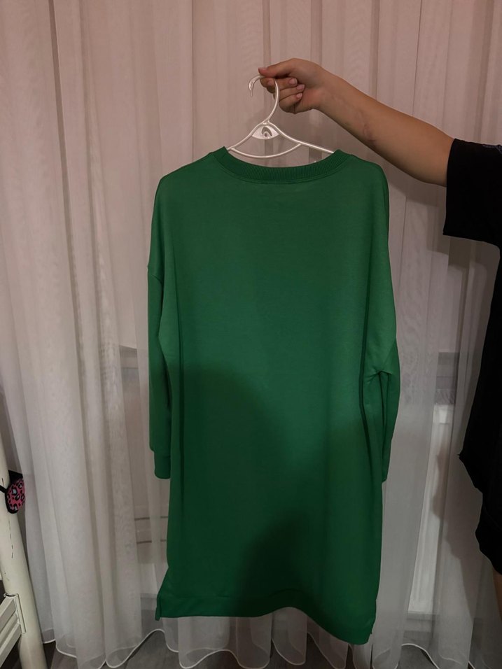 Kadın Yeşil Salaş Elbise - Görsel 2