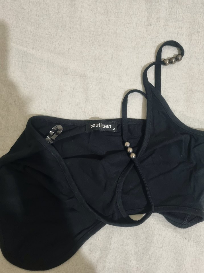 Siyah mini üst - Görsel 3