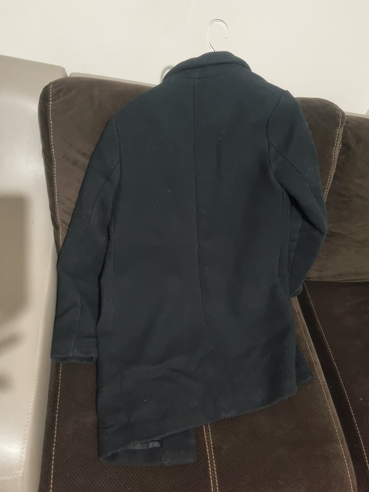 Siyah Tek Düğmeli Kaban - Görsel 2