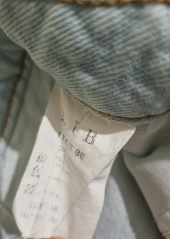 Bej Renkli Bol Kesim Mini Denim Şort - Görsel 3