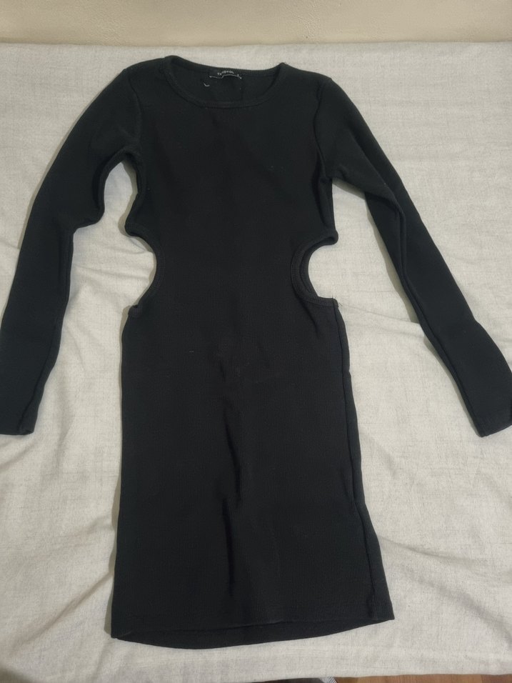 bel dekolteli mini elbise - Görsel 2