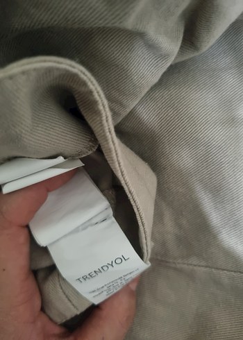 Bej Kadın Keten Midi Etek - Görsel 3