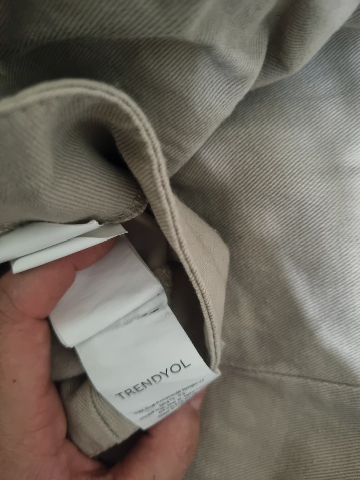 Bej Kadın Keten Midi Etek - Görsel 3