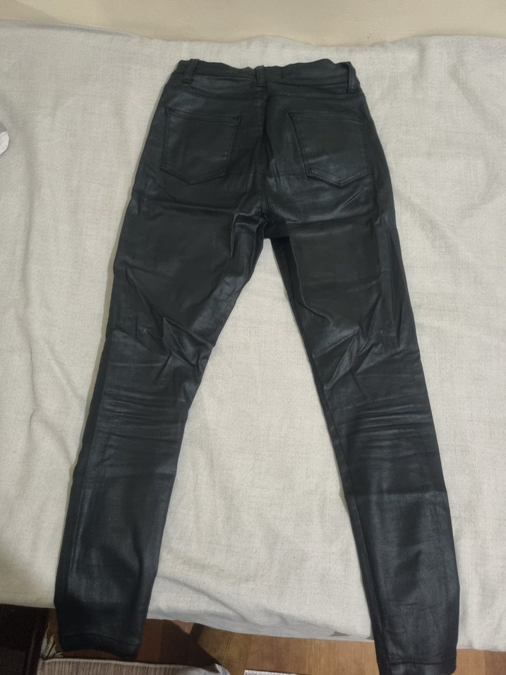 Mumlu deri pantolon - Görsel 3