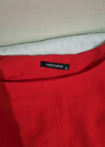 Nocturne Kırmızı Midi Kadın Salaş Elbise - Görsel 2