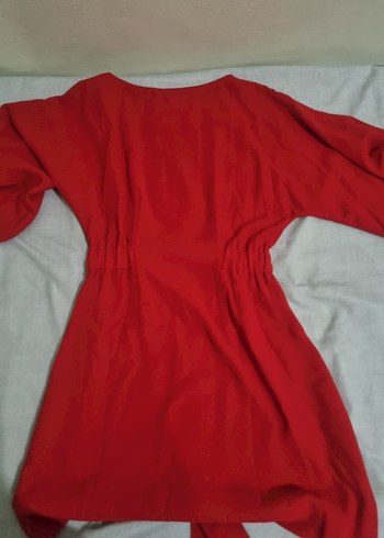 Nocturne Kırmızı Midi Kadın Salaş Elbise - Görsel 3