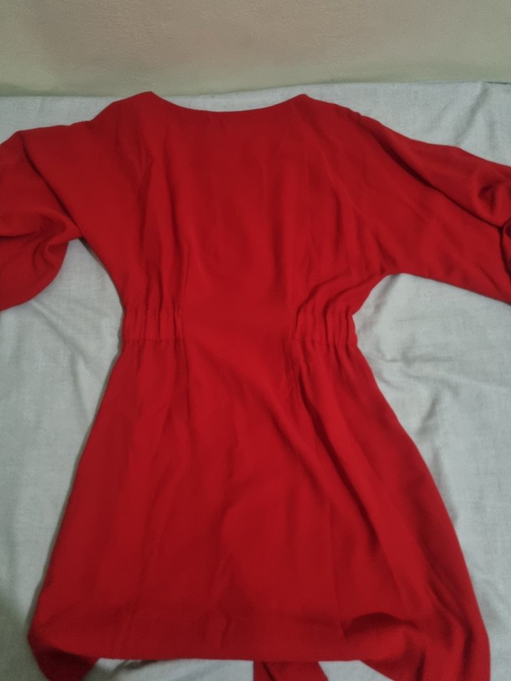 Nocturne Kırmızı Midi Kadın Salaş Elbise - Görsel 3