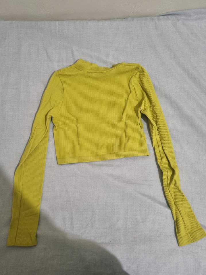 Sarı Kadın Balıkçı Yaka Uzun Kollu Triko - Görsel 3