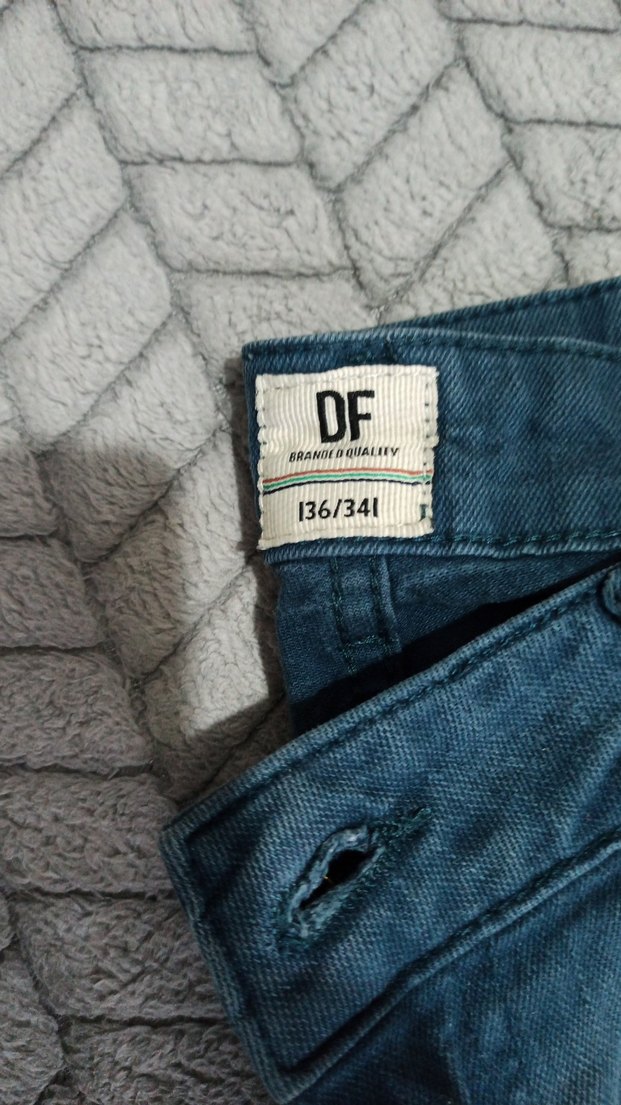 Düğmeli Mavi erkek pantolon - Görsel 2