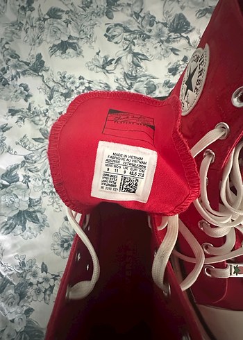 Kırmızı Zımbalı Platform Converse Sneakers - Görsel 2