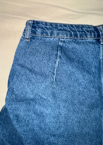 38 Beden Kadın Mavi Mini Denim Şort