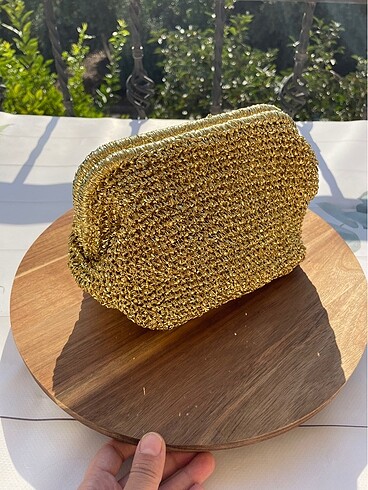  Beden Gold Clutch Çanta