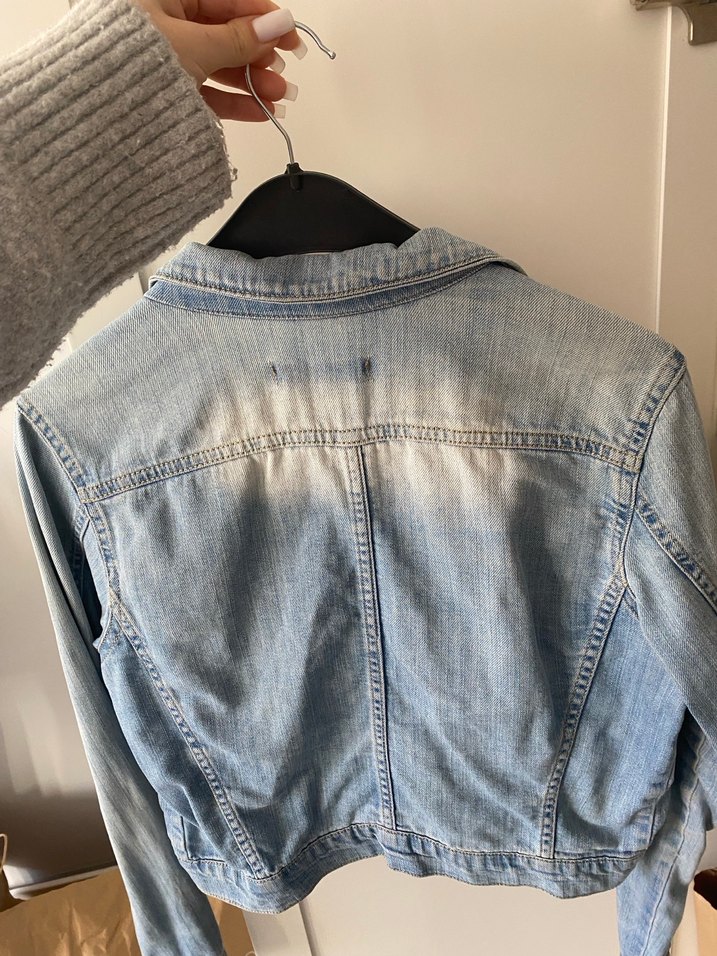 Düğmeli Mavi Kadın Denim Ceket - Görsel 2