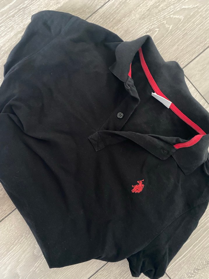 Erkek Siyah Uzun Kollu Polo Yaka Tişört - Görsel 2