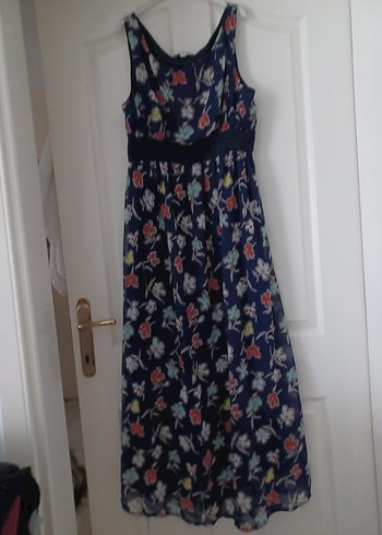 Çiçek Desenli Uzun Bohem Elbise - Görsel 3