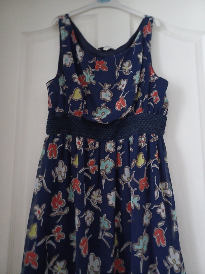 Çiçek Desenli Uzun Bohem Elbise - Görsel 2