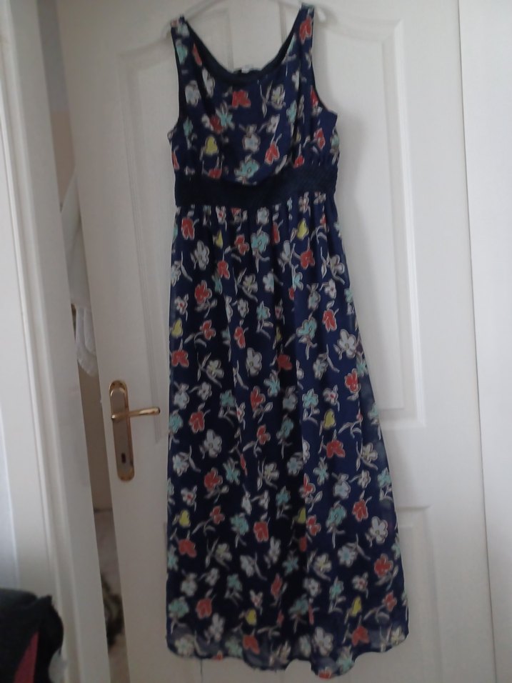 Çiçek Desenli Uzun Bohem Elbise - Görsel 3