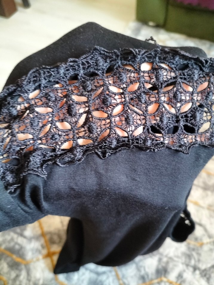 omuzlar dantel modelli şık üst giyim - Görsel 2