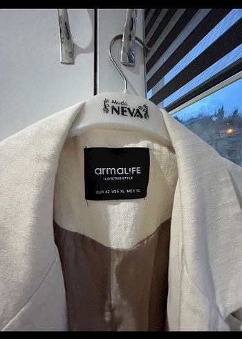 Keten dokulu ceket - Görsel 2