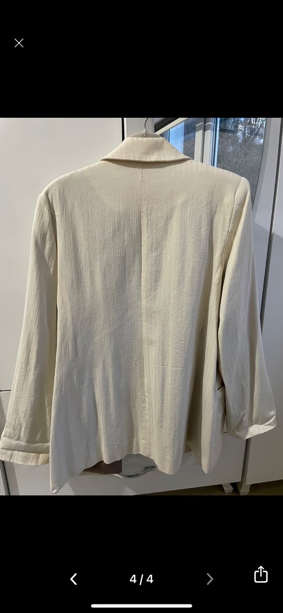 Keten dokulu ceket - Görsel 3