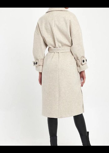 Taş rengi premium kaşe kaban - Görsel 2