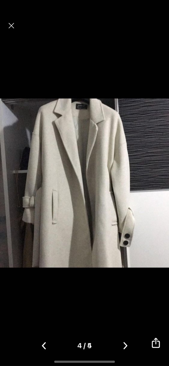 Taş rengi premium kaşe kaban - Görsel 4