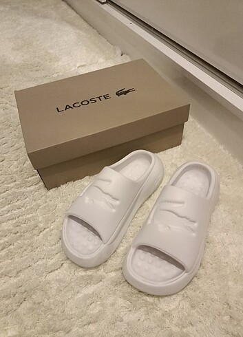 Lacoste Lacoste kadın beyaz terlik