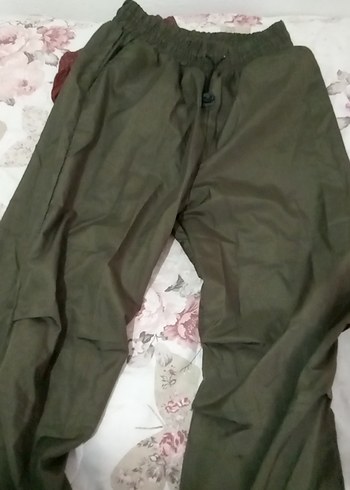 Kadın Gri Keten Salaş Midi Pantolon