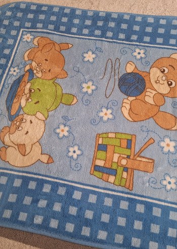 Mavi Baskılı bebek Battaniyesi - Görsel 2