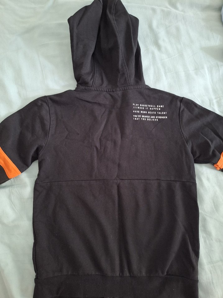 Erkek Kapüşonlu Fermuarlı Siyah Sweatshirt - Görsel 2