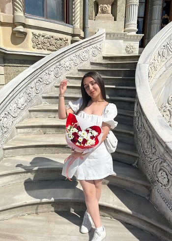 Beyaz Drapeli Mini Elbise Sırt Detaylı - Görsel 2