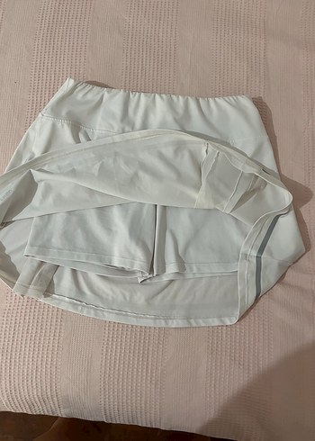 Beyaz Pliseli Mini Tenis Eteği - Görsel 3