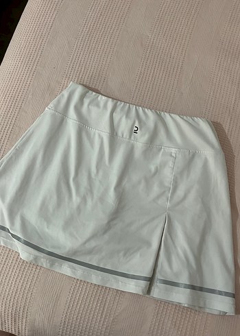 Beyaz Pliseli Mini Tenis Eteği - Görsel 6