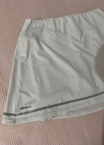 Beyaz Pliseli Mini Tenis Eteği - Görsel 2