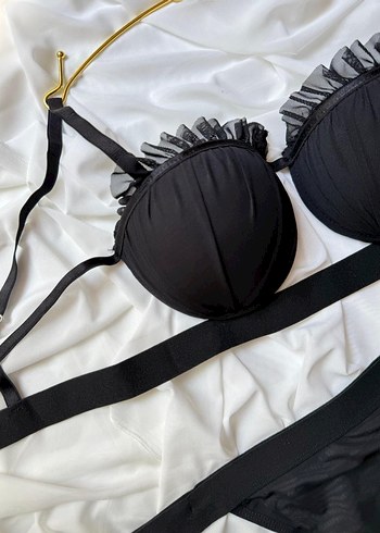 Parisian Goth Mini Siyah Sütyen - Görsel 3