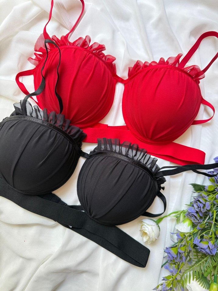 Parisian Goth Mini Siyah Sütyen - Görsel 4