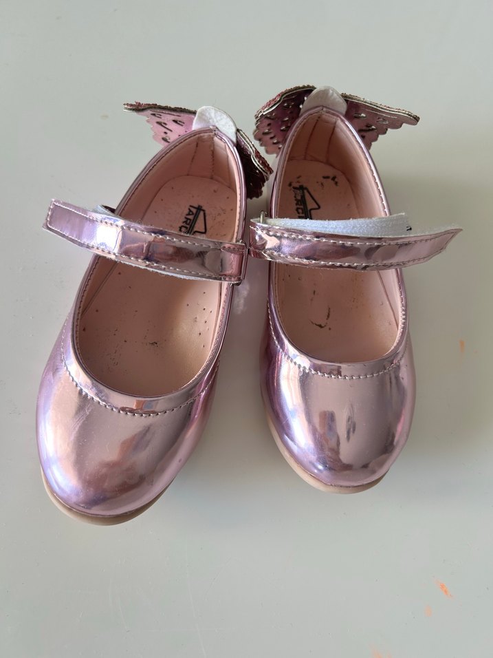 Pembe Payetli Kelebek Detaylı Babet - Görsel 2