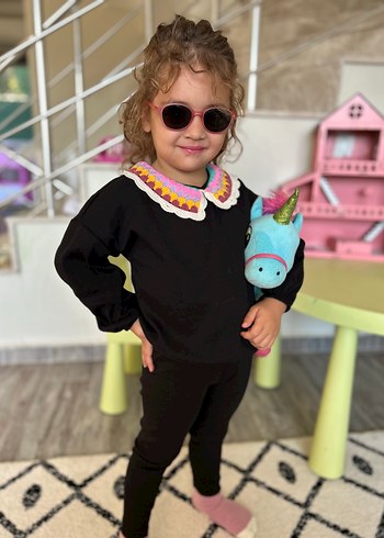 Zara Renkli Nakışlı Bohem Kız takım - Görsel 3