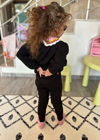 Zara Renkli Nakışlı Bohem Kız takım - Görsel 4