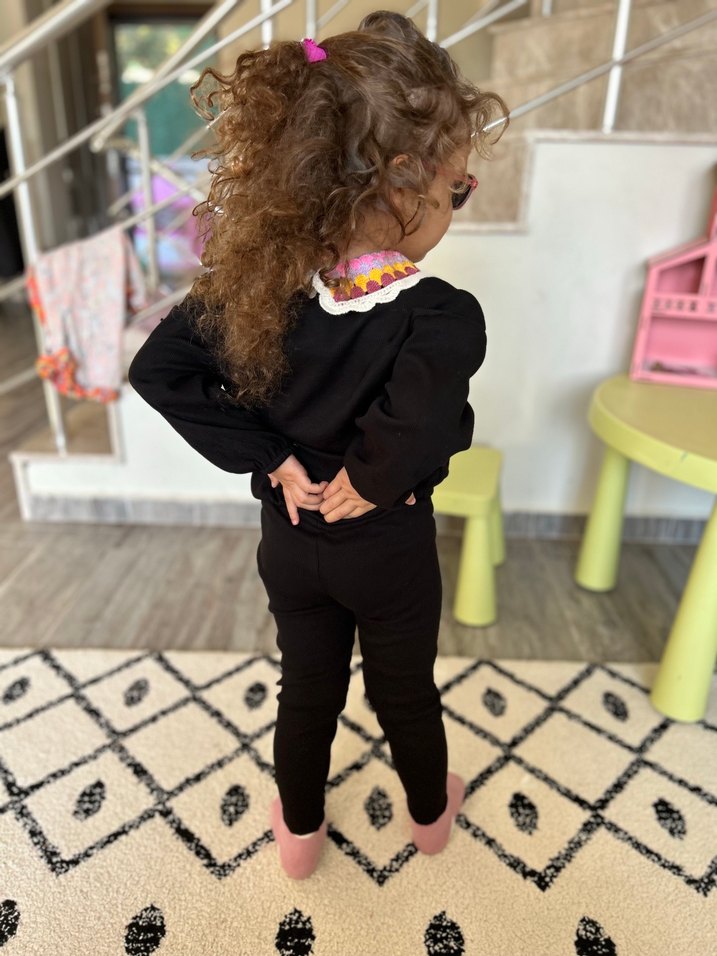 Zara Renkli Nakışlı Bohem Kız takım - Görsel 4