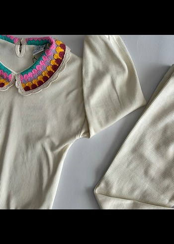 Nakışlı yaka detaylı zara takım - Görsel 2