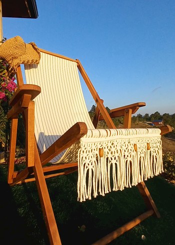Beden sarı Renk Ahşap Şezlong