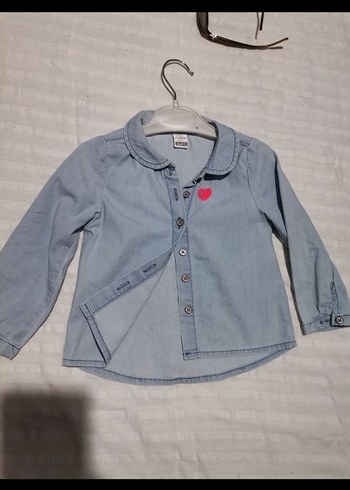 Kız Çocuk Denim Gömlek ve Pantolon Takımı - Görsel 3