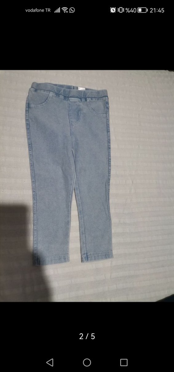 Kız Çocuk Denim Gömlek ve Pantolon Takımı - Görsel 2