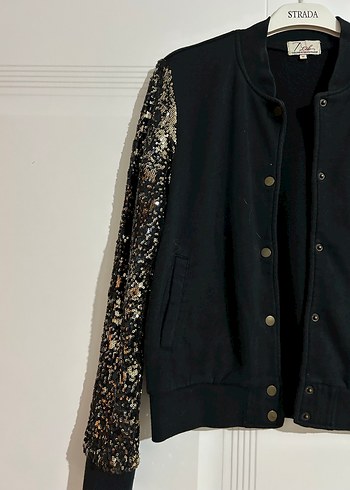 Siyah Payetli Kadın Ceket - Görsel 3