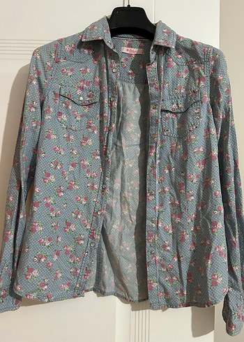 Çiçek Desenli uzun kollu gömlek - Görsel 2